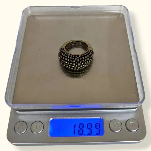 (2/$20) Gold Tone Spotted Statement Ring - Picture 6 of 6
